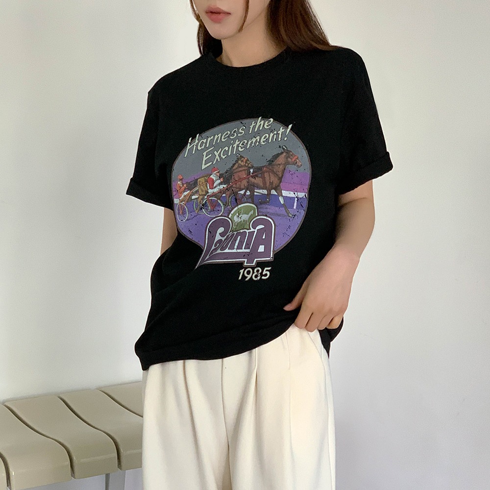 [SALE] 라토니아 프린팅 루즈핏 반팔 티셔츠